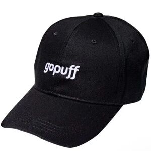 GOPUFF Delivery Service Company Black & White Basic Adjustable Trucker Cap Hat